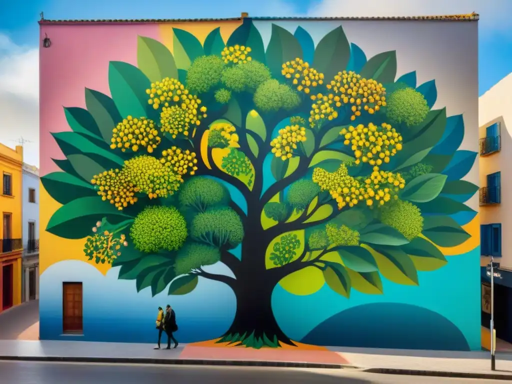 Arte contemporáneo uruguayo conciencia ambiental: mural vibrante en Montevideo fusiona naturaleza y sostenibilidad