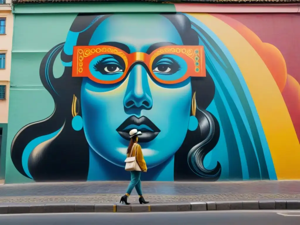 Artista en Uruguay fusiona arte análogo y tecnología digital al pintar mural con realidad virtual en ciudad