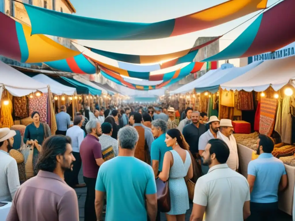 Una colorida feria de arte en Uruguay, donde artistas locales venden sus creaciones