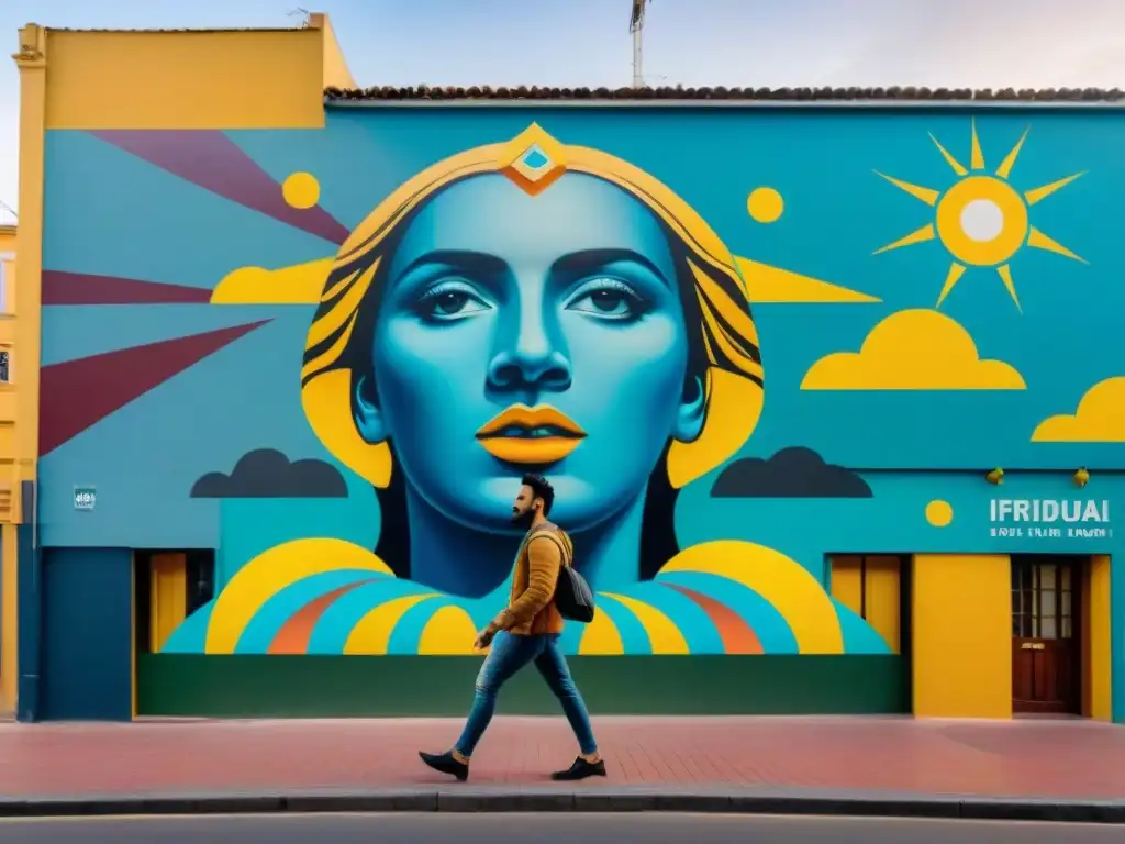 Colorido mural en Montevideo, Uruguay, reflejando la diversidad artística y la lucha por la libertad de expresión en arte Uruguay