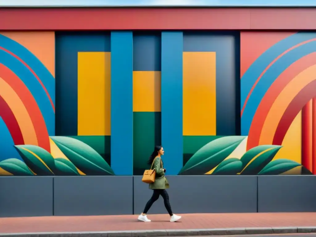 Detalle del mural 'Constructivo Universal' de Joaquín TorresGarcía en la Universidad de la República, Montevideo