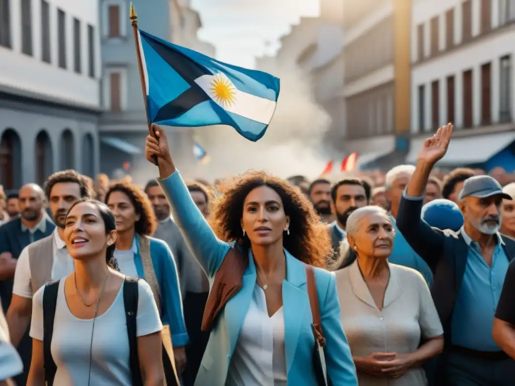 Documental fotográfico de historia uruguaya: Diversas generaciones unidas en protesta pacífica en Montevideo