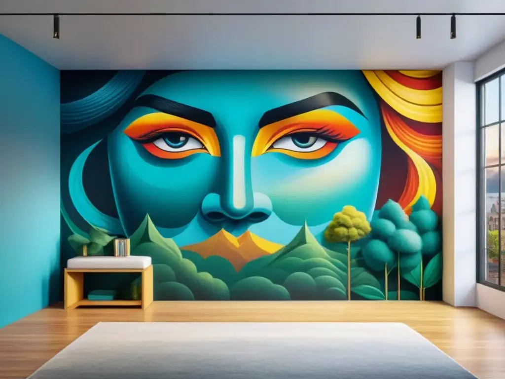 Espectacular mural de arte contemporáneo uruguayo que fusiona creatividad y educación