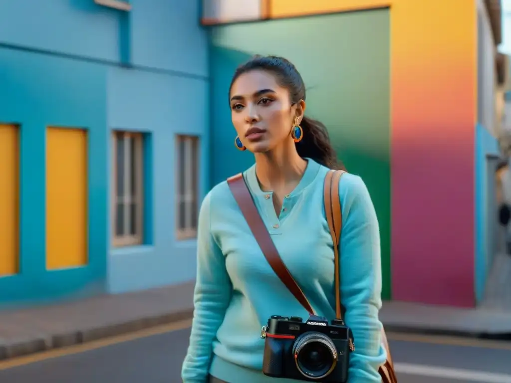 Estudiantes de fotografía contemporánea en Uruguay capturando arte callejero en Montevideo