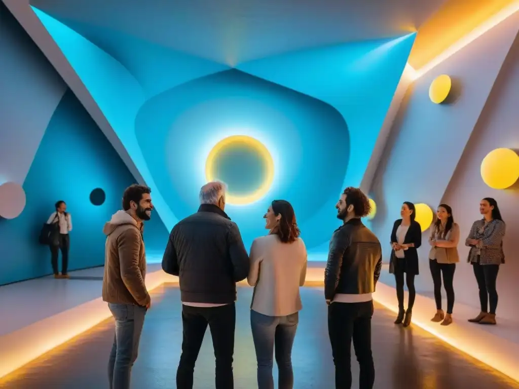 Experiencia inmersiva con arte interactivo en Uruguay, tecnología futurista