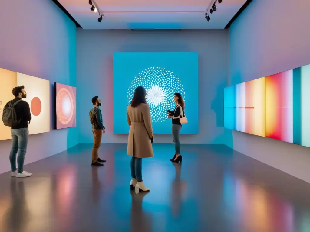 Experiencia interactiva de arte contemporáneo en Uruguay con instalaciones digitales que responden a los movimientos de los visitantes