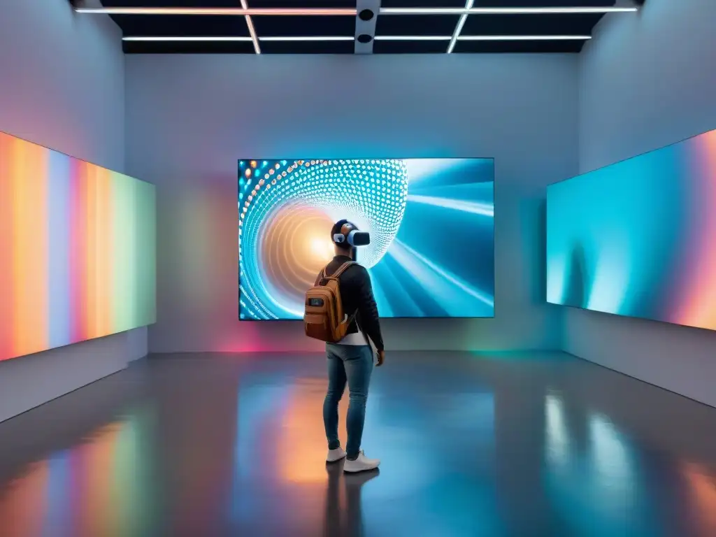 Una exposición de arte futurista en Uruguay fusiona tecnología en arte contemporáneo uruguayo, con instalaciones digitales y luces LED vibrantes