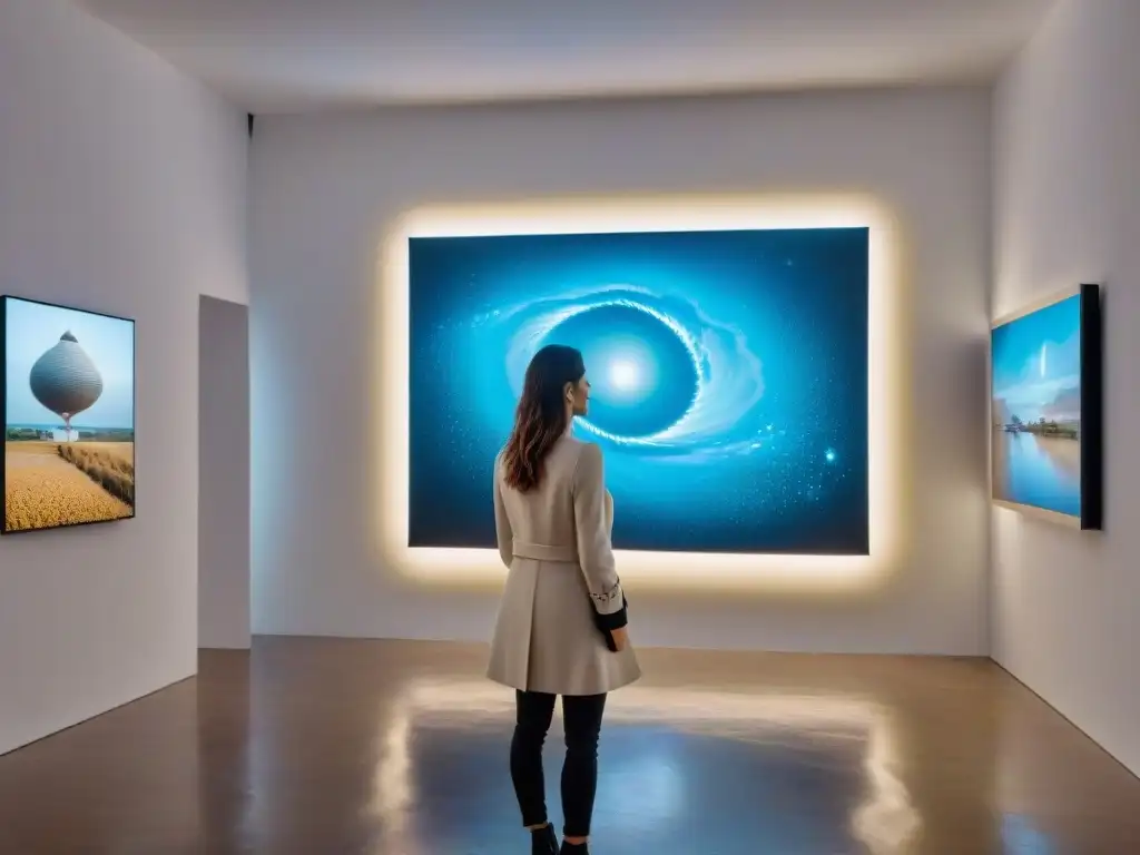 Galardón futurista: arte interactivo impulsado por IA en galería uruguaya Galería de arte futurista en Uruguay con obras de Inteligencia Artificial