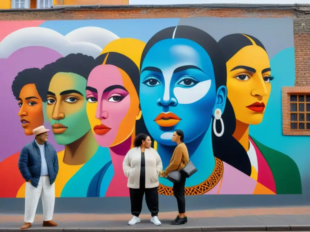 Grupo diverso en Uruguay crea arte comunitario en mural vibrante