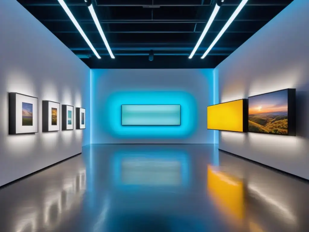 Instalación impactante de arte contemporáneo en galería de Uruguay, cautivando a multitudes con innovadoras formas y colores vibrantes