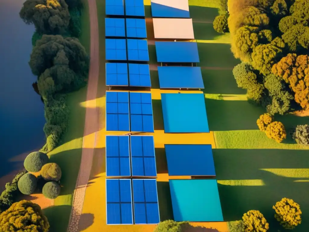 Impactante instalación artística en Uruguay con paneles solares como arte