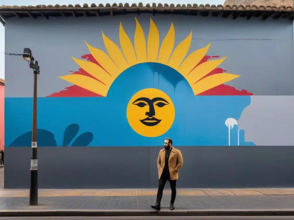 Impactante mural en Uruguay fusiona símbolos tradicionales y modernos, reflejando la resistencia y creatividad ante la censura en arte uruguayo