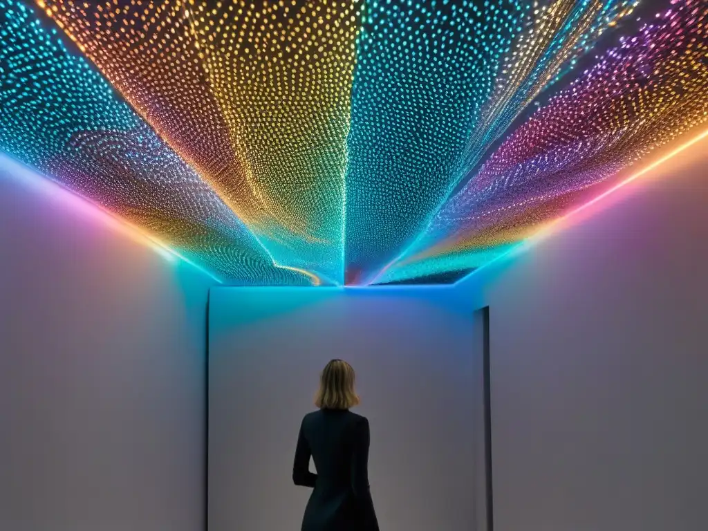 Impresionante instalación de arte contemporáneo en Uruguay con luces LED vibrantes y sombras dinámicas