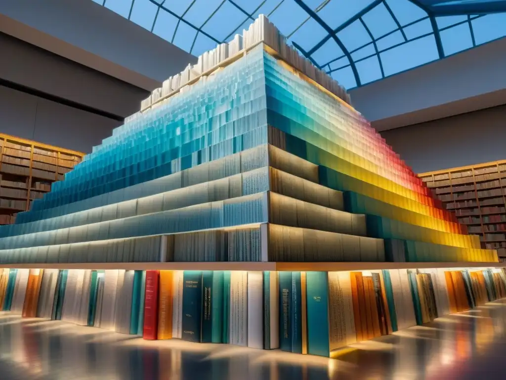 Una impresionante instalación de Marta Minujín, 'Parthenon of Books', destaca por sus libros prohibidos en un juego de luces y sombras