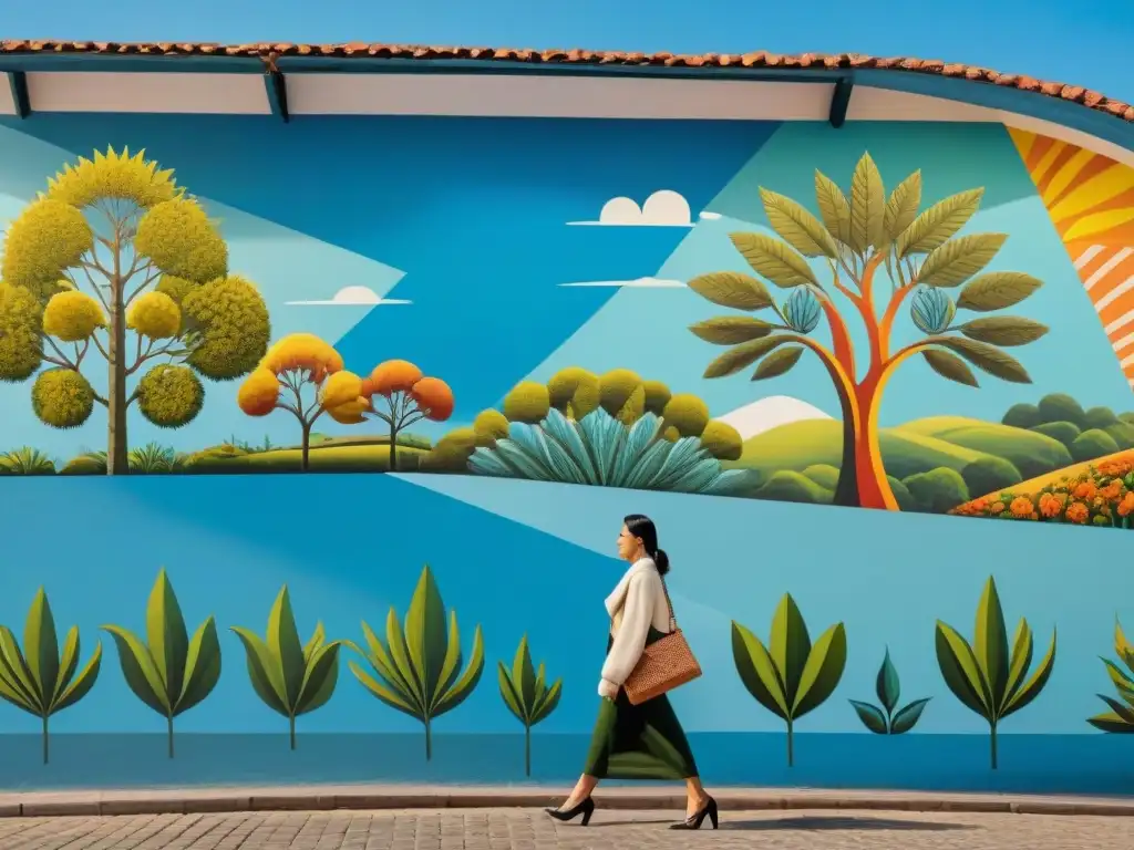 Un impresionante mural que fusiona flora, fauna y arquitectura sostenible en Uruguay