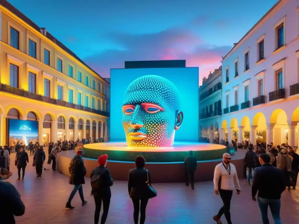 Increíble instalación de arte en realidad aumentada en una plaza de Uruguay, fusionando tecnología y arte de forma única