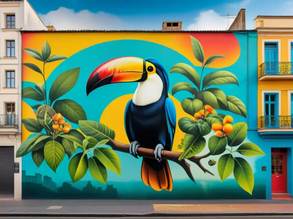 Increíble mural urbano en Montevideo, Uruguay, muestra la naturaleza conquistando el espacio urbano