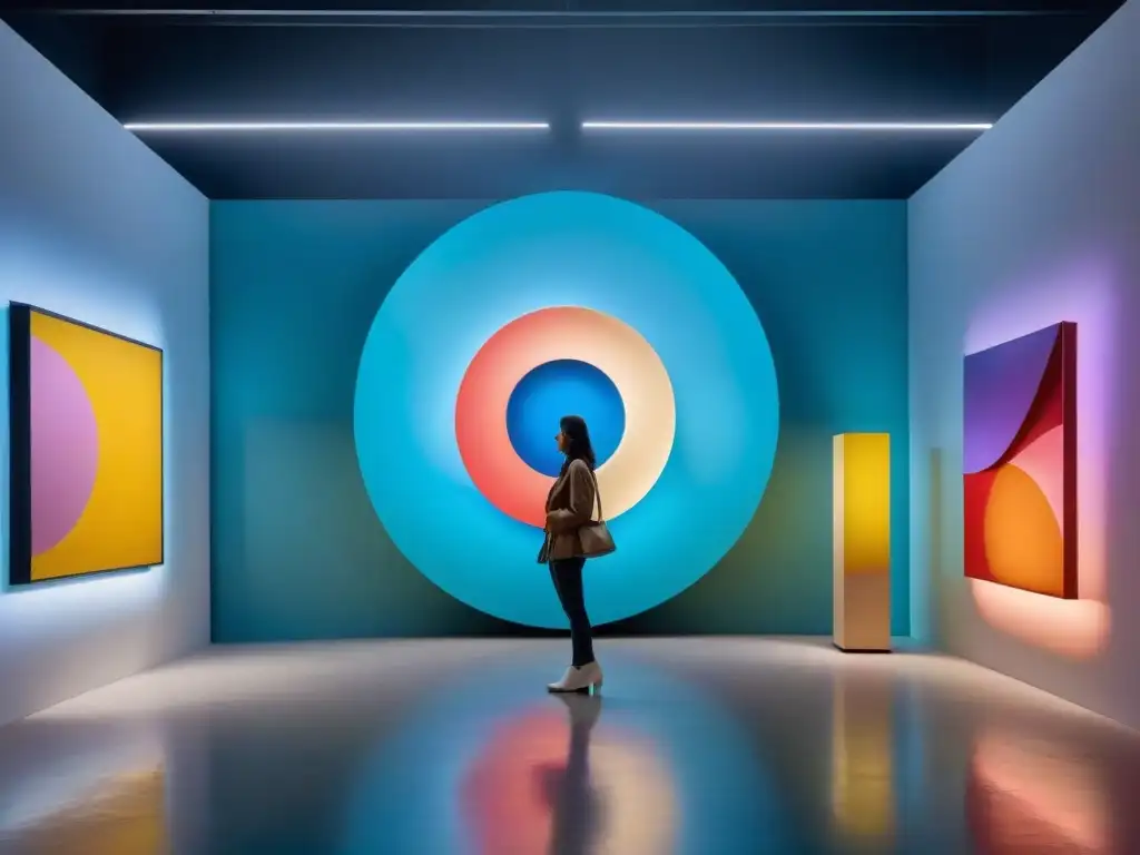 Instalación de arte contemporáneo en museo uruguayo: formas y colores vibrantes invitan a explorar y crear