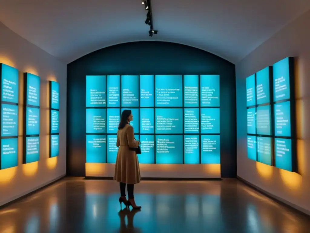 Una instalación de arte contemporáneo uruguayo que conserva la memoria a través de paneles de vidrio iluminados con historias personales