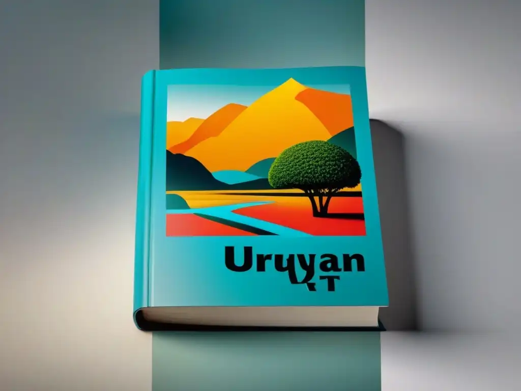 Un libro de arte contemporáneo de Uruguay, con una pintura abstracta vibrante y detallada que invita a sumergirse en la innovación artística