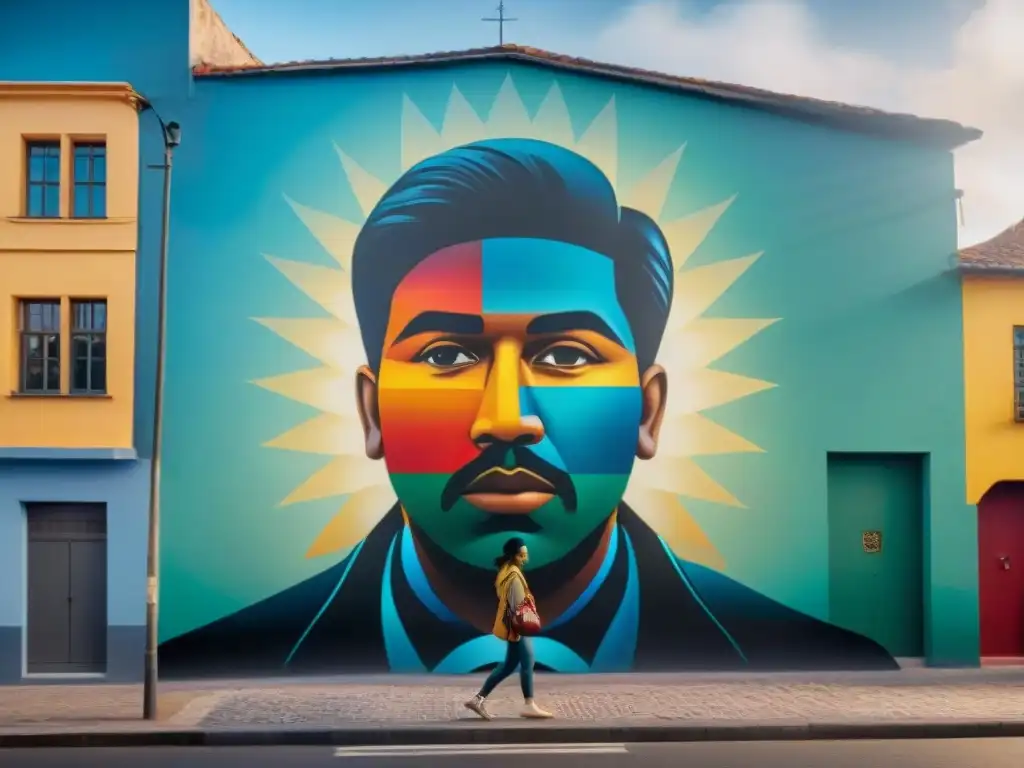 Un mural callejero vibrante en Uruguay muestra diversidad y unión, reflejando la fuerza del arte contemporáneo uruguayo en el impacto social