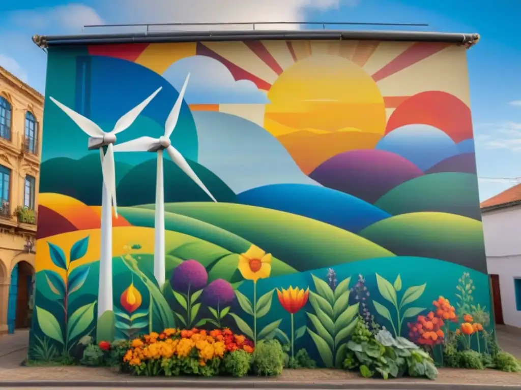 Mural colorido en Uruguay muestra diversidad y unidad en jardín comunitario