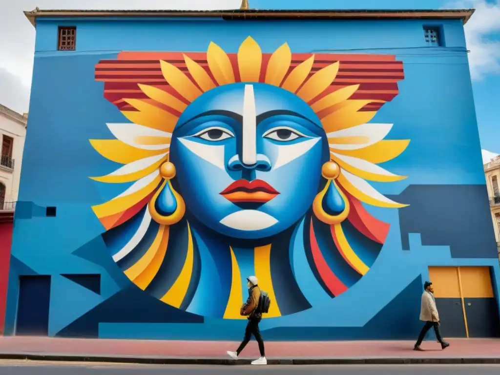 Un mural urbano en Montevideo fusiona influencias de artistas extranjeros con técnicas tradicionales de Uruguay