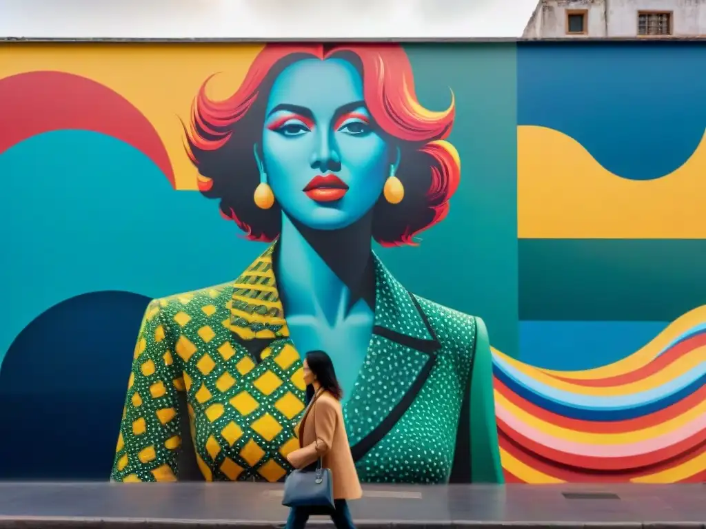 Un mural vibrante de arte contemporáneo en las calles de Montevideo, Uruguay