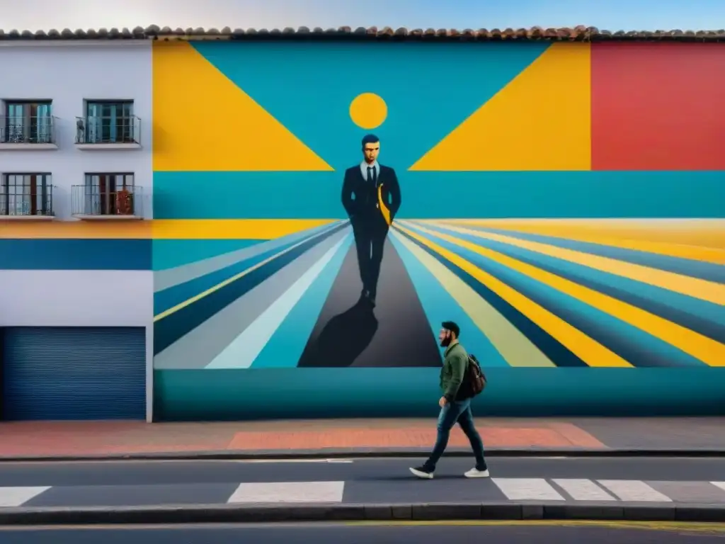 Mural vibrante en Montevideo, Uruguay, fusiona arte tradicional y contemporáneo