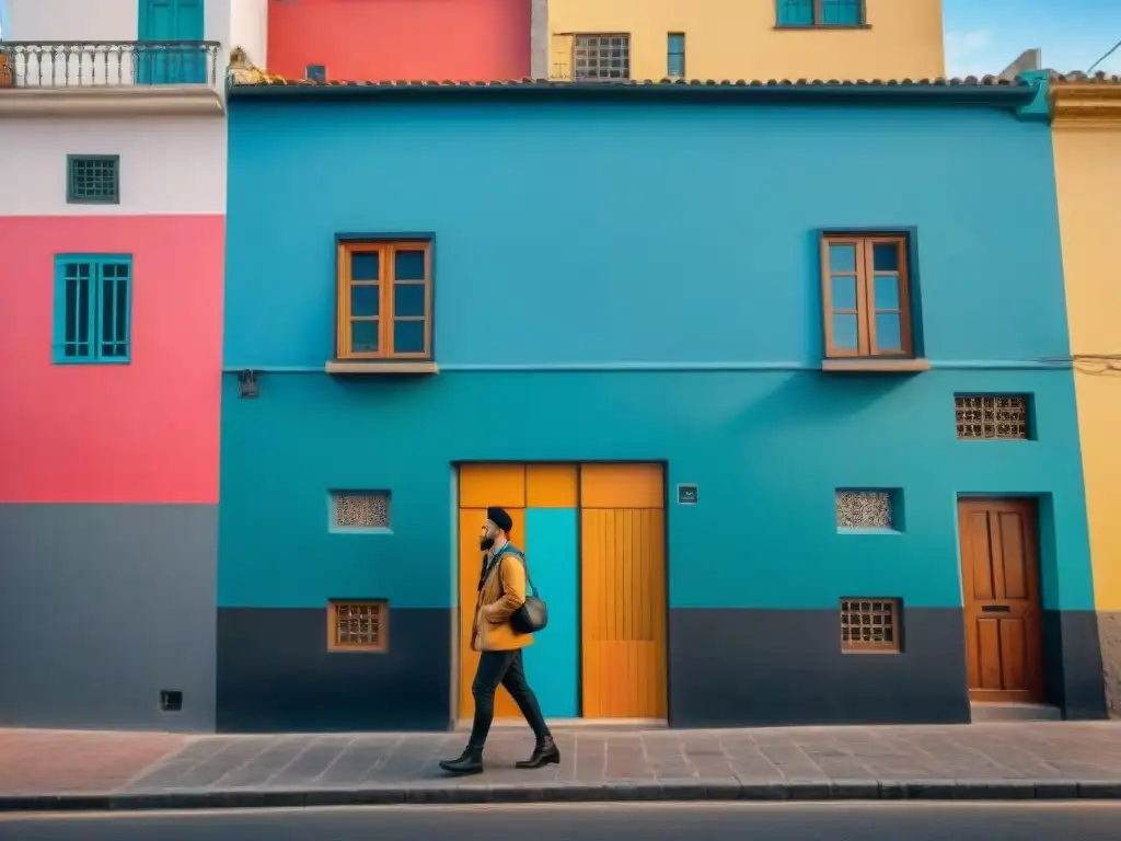 Un mural vibrante en Montevideo que simboliza la transformación del arte urbano en Uruguay, fusionando estilos pasados y presentes