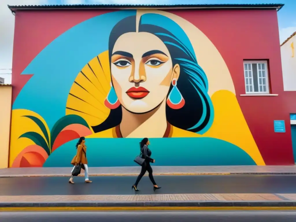 Un mural vibrante en un centro comunitario en Uruguay, uniendo a la comunidad en proyectos artísticos comunitarios en Uruguay