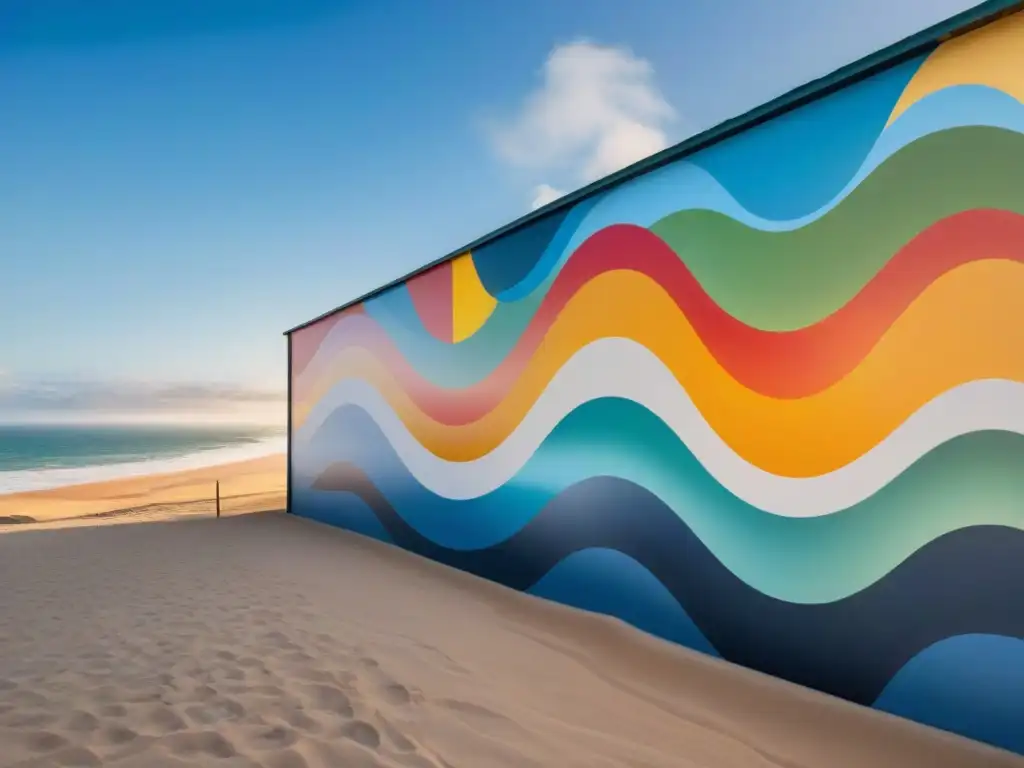 Un mural vibrante en una costa de Uruguay: arte contemporáneo uruguayo costas impresionantes