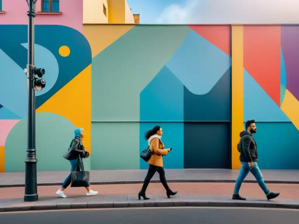 Un mural vibrante en Montevideo, Uruguay, muestra la unión de culturas en un arte urbano intercultural