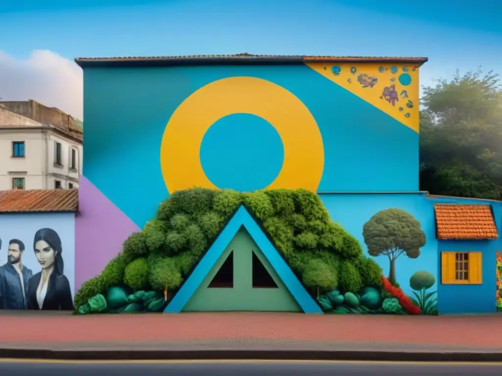 Un mural vibrante en Uruguay muestra diversidad y arte sostenible en la sociedad