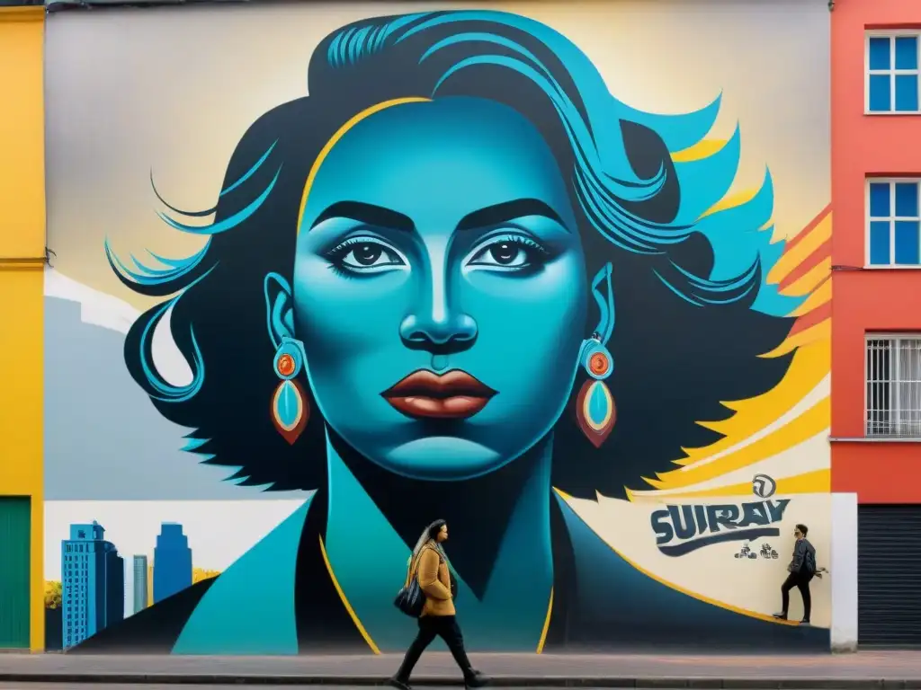 Un mural vibrante en Uruguay muestra diversidad y unidad con arte urbano transformando percepción