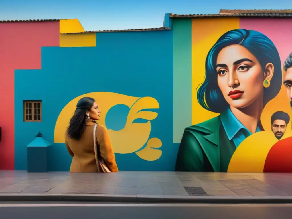 Mural vibrante celebra diversidad y unidad en Uruguay, reflejando el impacto social del arte contemporáneo uruguayo