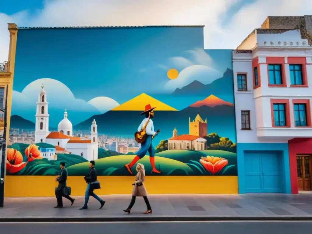 Mural vibrante fusiona folklore y modernidad en el arte contemporáneo uruguayo online