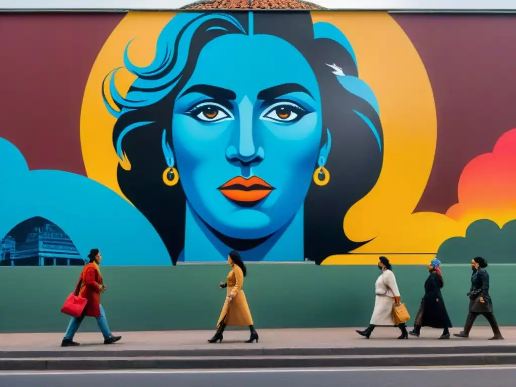 Un mural vibrante en Montevideo, Uruguay, retrata la resistencia con diversidad y determinación