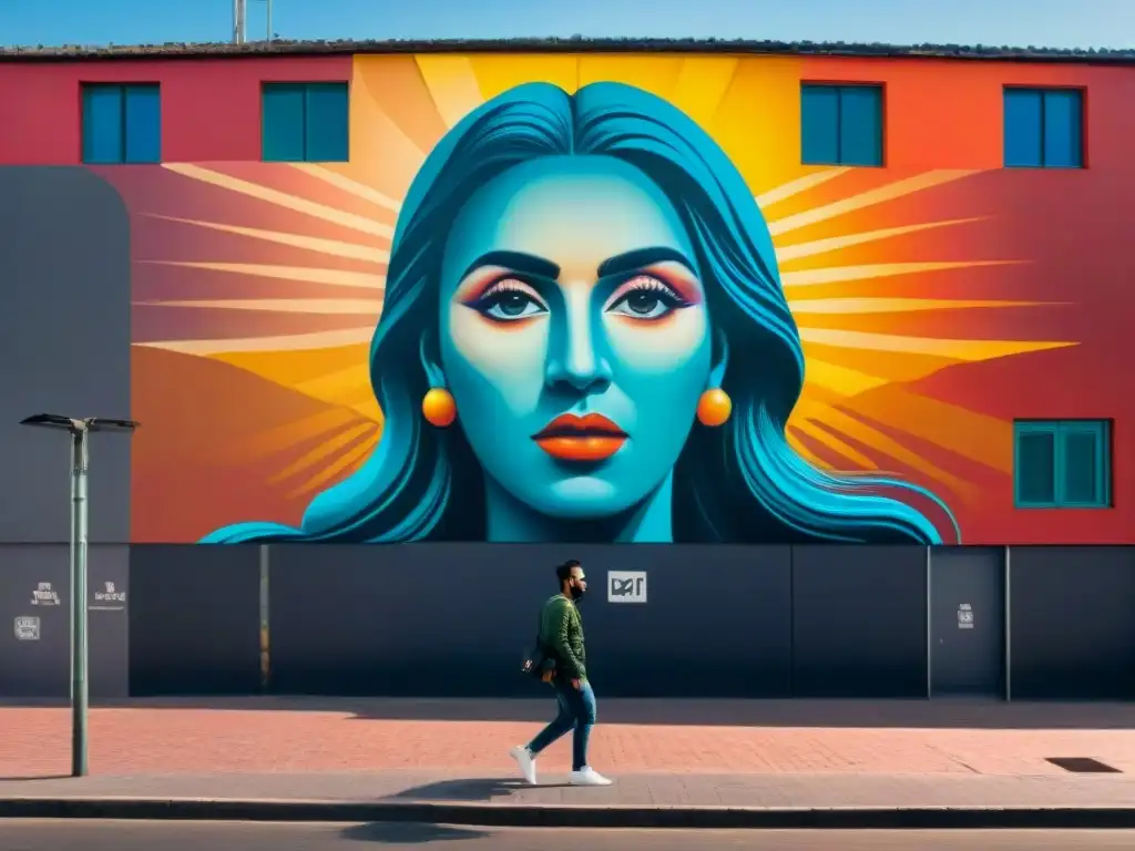 Un mural vibrante en Montevideo, Uruguay, símbolo de resistencia y unidad