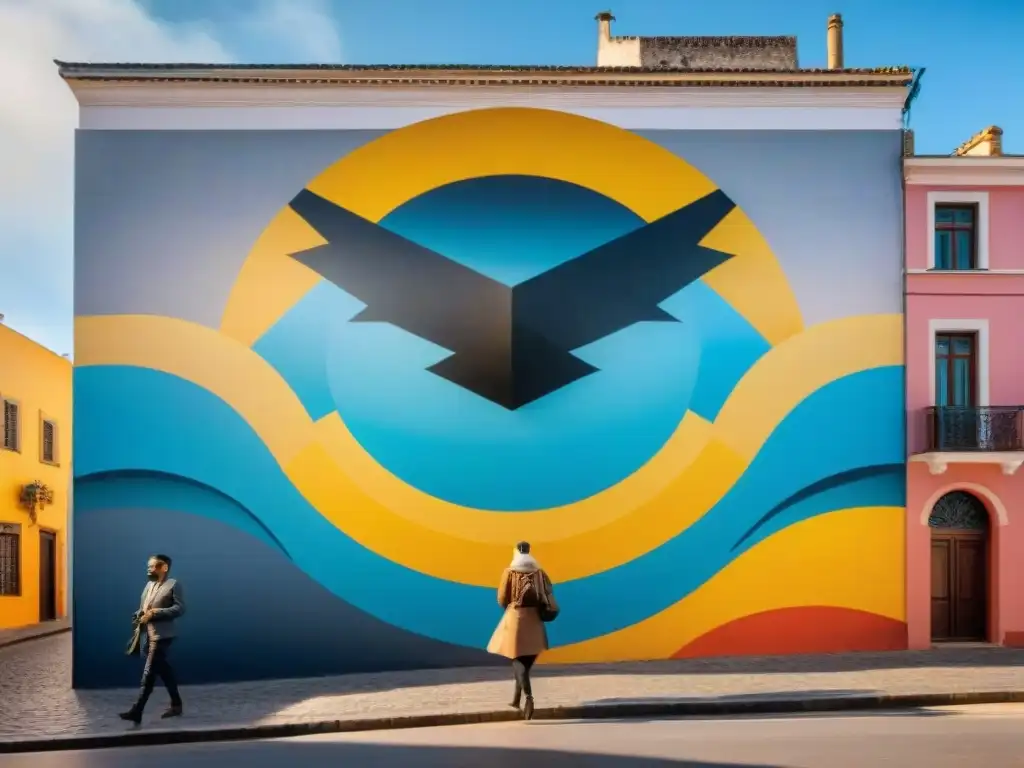 Murales callejeros vibrantes que fusionan arte contemporáneo uruguayo y mensaje político