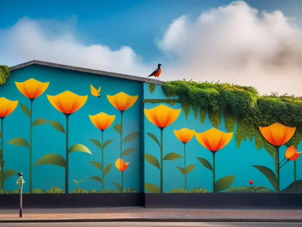 Murales urbanos en Uruguay: Arte contemporáneo uruguayo online, colores vibrantes y formas abstractas