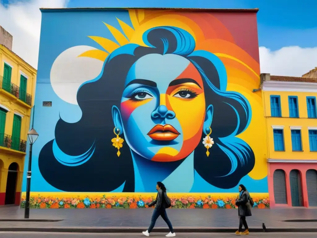 Murales vibrantes de arte urbano en Uruguay: diversidad y creatividad se unen en una impactante obra de arte callejero