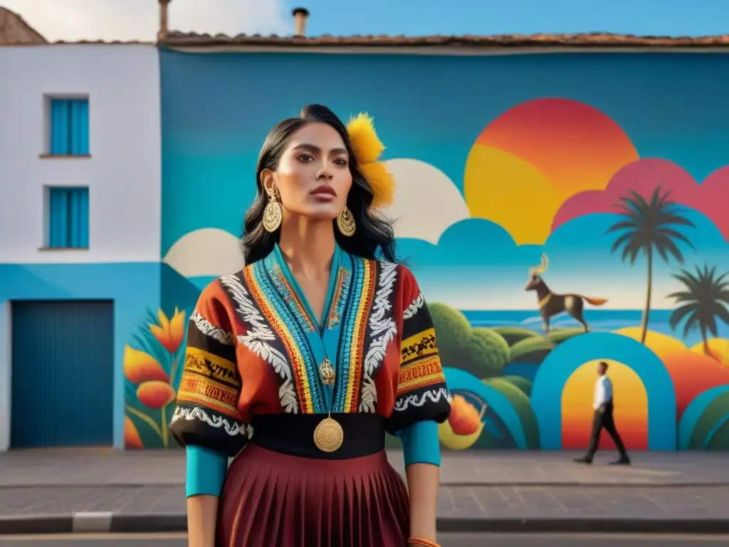 Murales vibrantes que fusionan elementos culturales de Uruguay con arte urbano contemporáneo