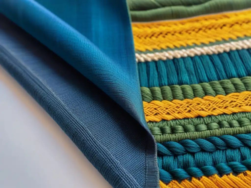 Una obra de arte textil uruguaya innovadora con una paleta de colores vibrantes y diseños intrincados