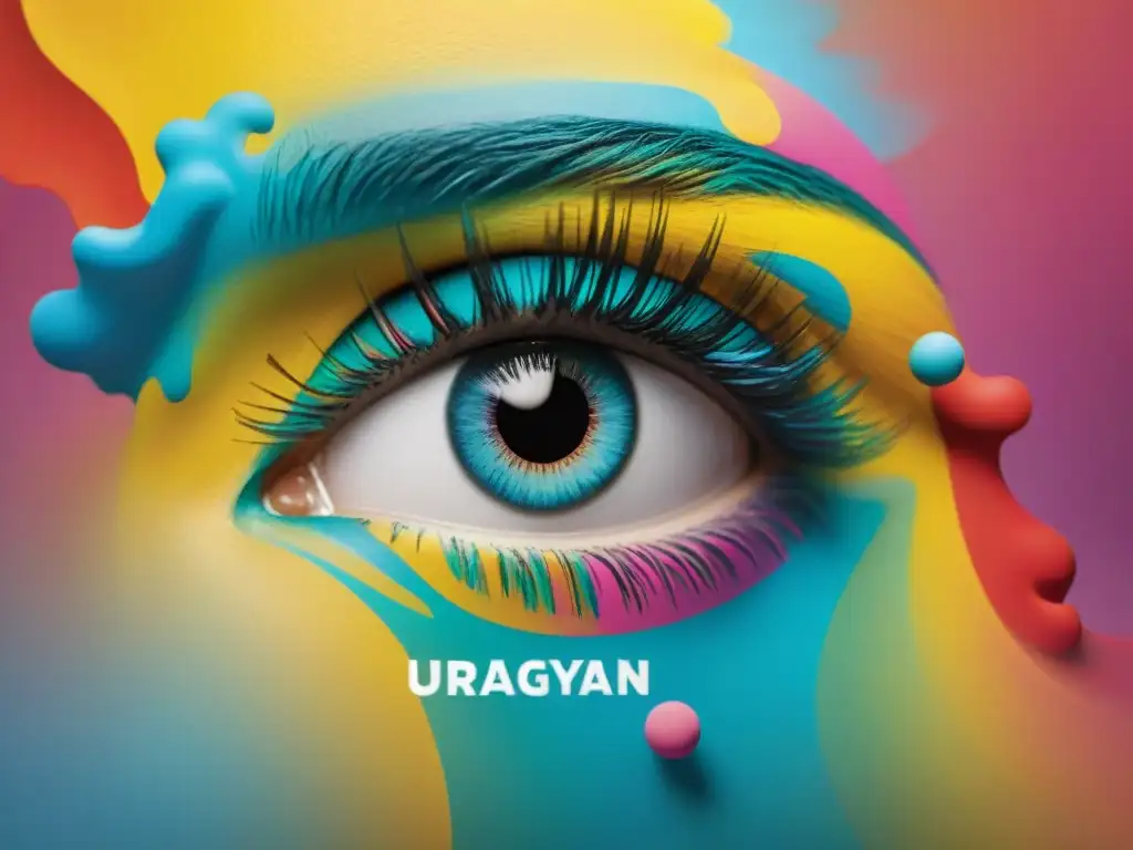 Obra digital vibrante de un artista uruguayo promocionada en redes sociales