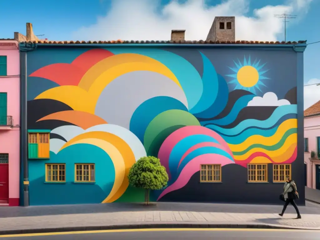 Una obra maestra de arte urbano en Uruguay muestra la unión de una diversa comunidad en un mural vibrante