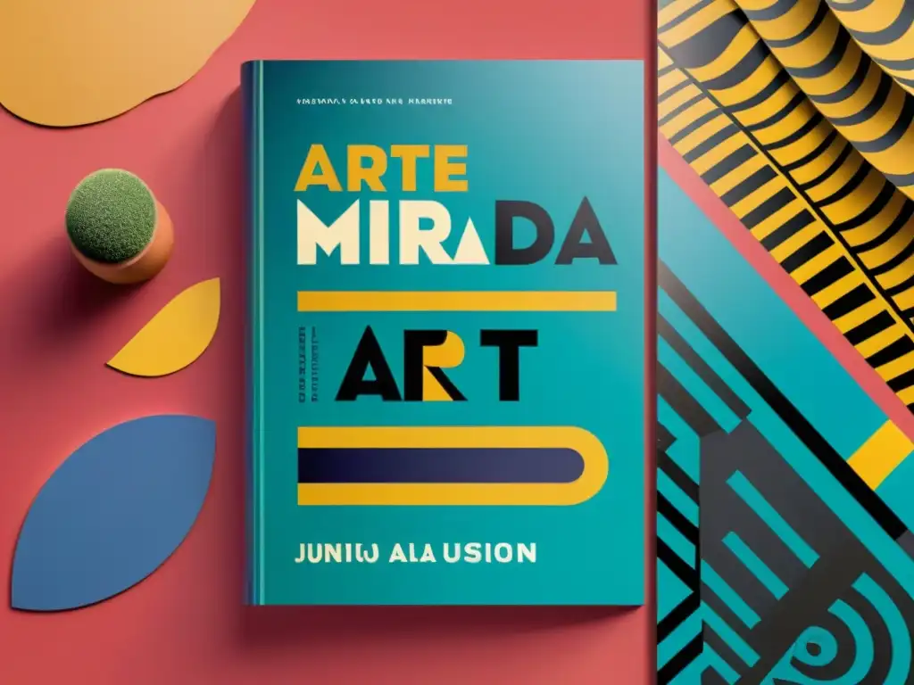 Portada vibrante y moderna de libro sobre arte contemporáneo en Uruguay, fusionando lo tradicional con lo innovador