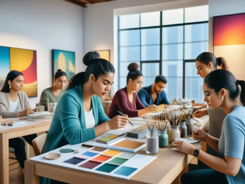 Un taller de arte contemporáneo en Uruguay, donde jóvenes estudiantes crean con determinación