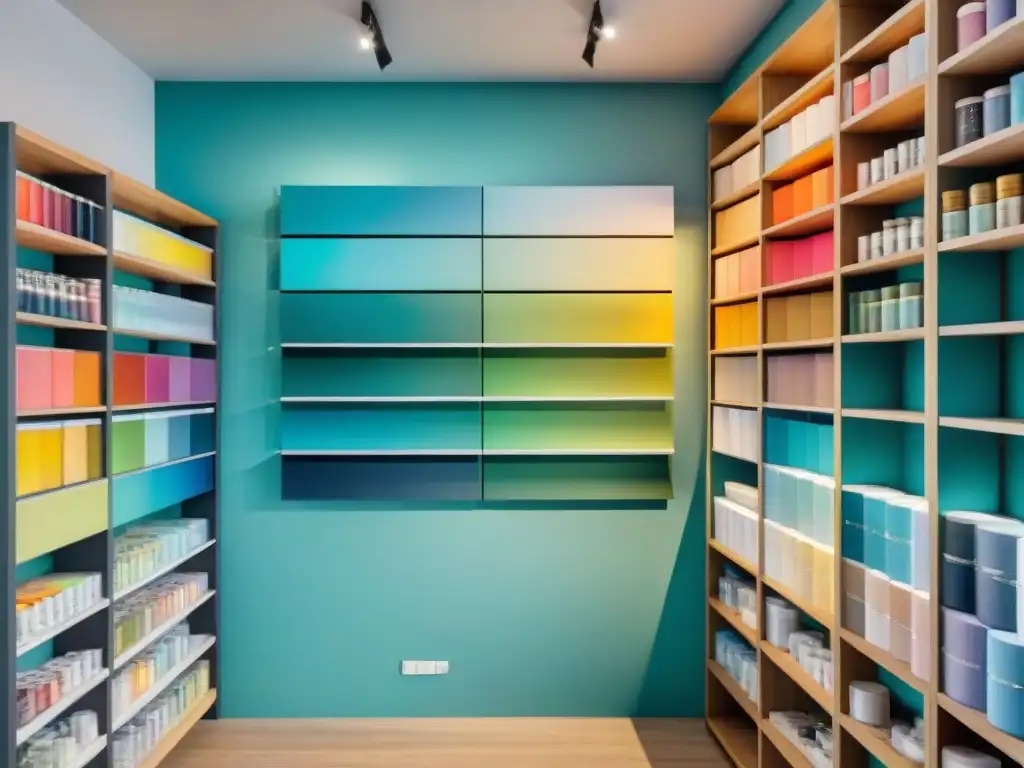 Tienda de materiales artísticos en Uruguay con vibrantes colores y moderna estética