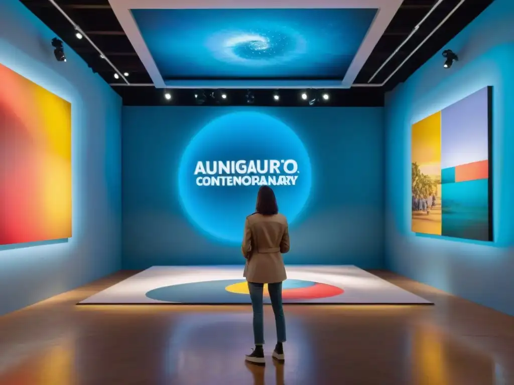 Vibrante exposición de arte contemporáneo en Uruguay con instalaciones multimedia interactivas y esculturas coloridas